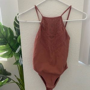 Free People intimately high neck halter bodysuit